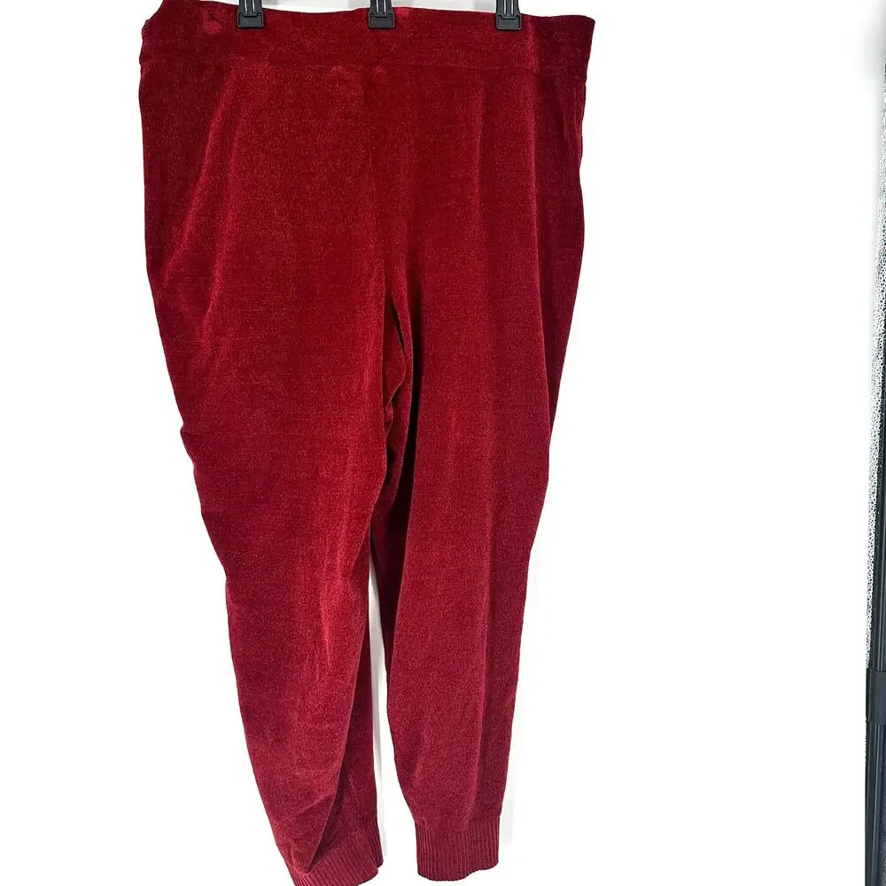 NWT Tommy Bahama Island Soft Sea Light Sweater Jogger Sangria XL Cozy Soft Luxe